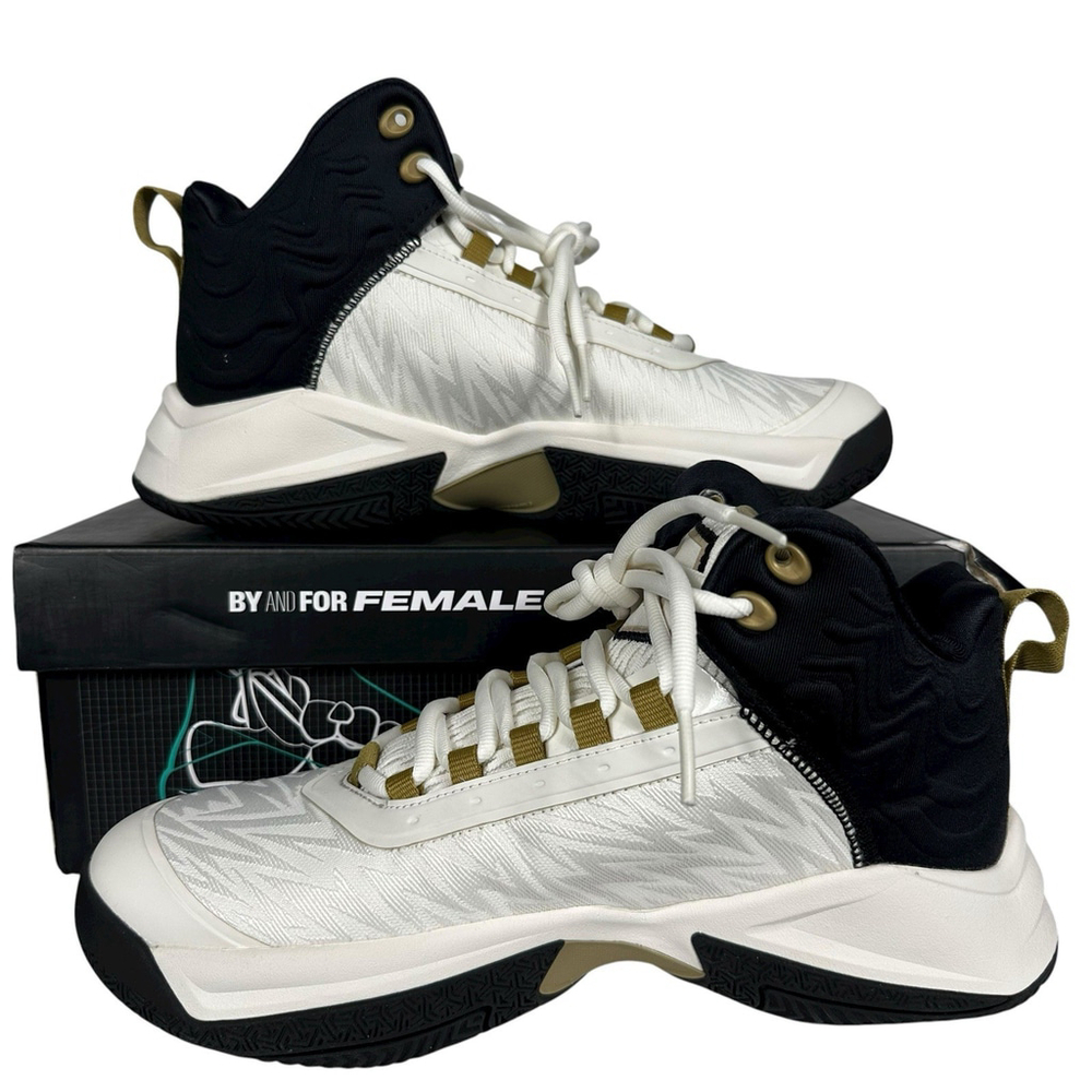Moolah Press Break V2 Basketball Sneakers Youth Shoes 6.5 White/black/gold - Picture 2 of 7